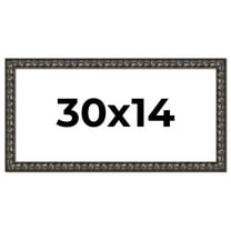 30x14 Frame Black-Brown Medieval Solid Wood Picture Frame | 1.5 Inch Moulding Width | Gotham