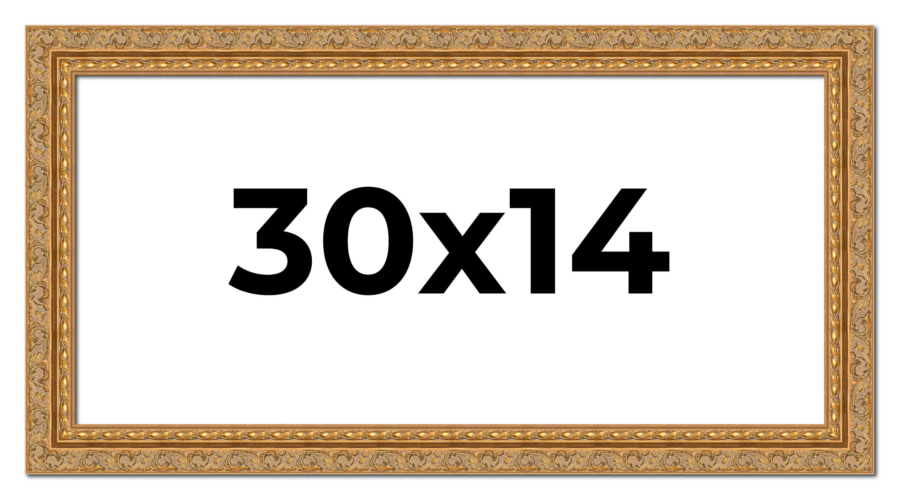 Frame 14x30 30x14 Frame Gold Ornate Solid Wood Picture Frame | 2 Inch Moulding ...