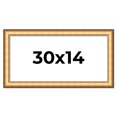 thumbnail image 1 of 30x14 Frame Gold Plein Aire Solid Wood Picture Frame Width 2 Inches | Interior Frame Depth 0.5, 1 of 8