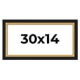 thumbnail image 1 of 30x14 Frame Gold Real Wood Picture Frame Width 2.25 Inches | Interior Frame Depth 0.5 Inches |, 1 of 8