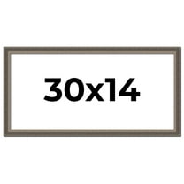30x14 Frame Silver Real Wood Picture Frame Width 1.25 Inches | Interior Frame Depth 0.5 Inches |