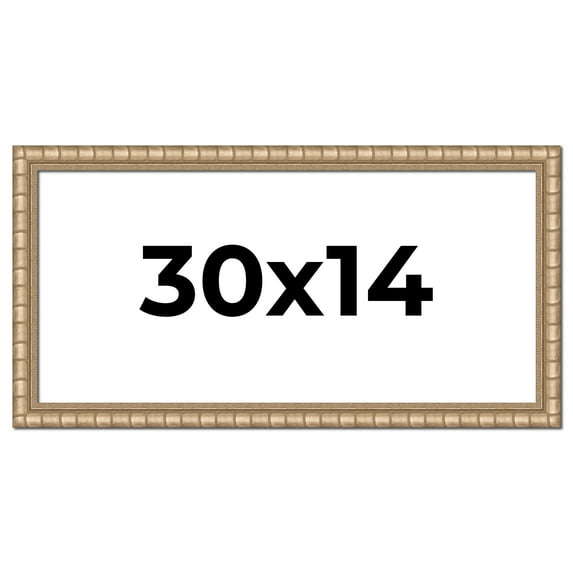 30x14 Frame Silver Real Wood Picture Frame Width 1.5 inches | Interior Frame Depth 0.5 inches |