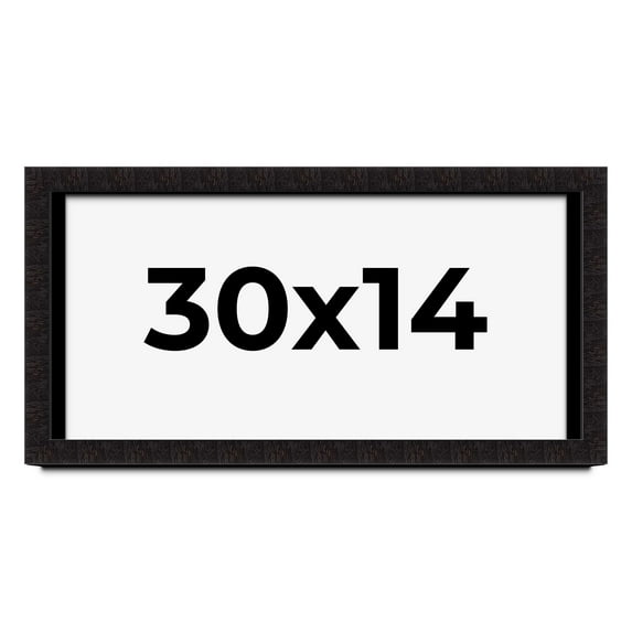 30x14 Shadow Box Black Solid Wood Display Picture Frame | 1 Inch Rabbet Depth | | 1.375 Inch