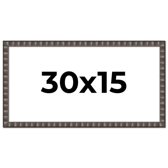 30x15 Frame Black Brown Chestnut Mosaic Solid Wood Picture Frame | 1.125 Inch Moulding Width |