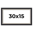 thumbnail image 1 of 30x15 Frame Black Real Wood Picture Frame Width 2.25 Inches | Interior Frame Depth 0.5 Inches |, 1 of 8