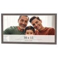 thumbnail image 1 of 30x15 Frame Blue Kingsley Pewter Solid Wood Picture Frame Width 0.75 Inches |Interior Depth 0.5, 1 of 8