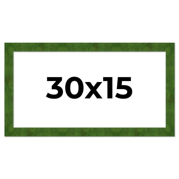 30x15 Frame Green Burl Solid Wood Picture Frame | 1.75 Inches Moulding Width | Interior Frame Depth