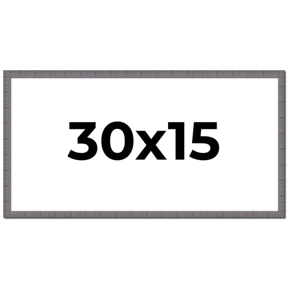 30x15 Frame Slate Blue Distressed Rustic Solid Wood Picture Frame | 0.75 Inch Moulding Width |