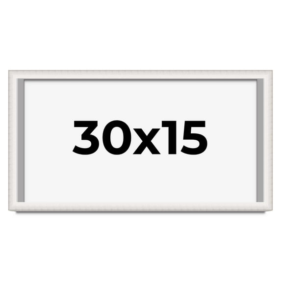 30x15 Shadow Box Silver Brushed Striped Display Frame | 1.625 Inches Deep | 1 Inch Moulding Width |