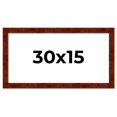 thumbnail image 1 of 30x15 Walnut Brown Veneer Real Wood Picture Frame Width 1.75 inches | Interior Frame Depth 0.5, 1 of 8