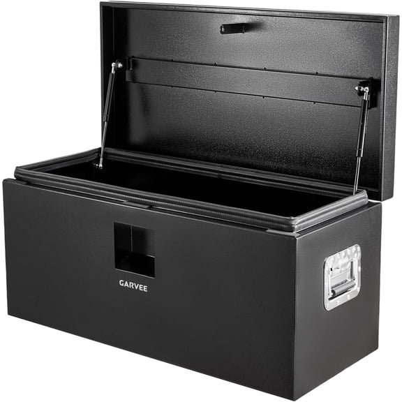 30x15x15in Steel Truck Tool Chest - Weatherproof Quick-Access Lid for RV Trailer