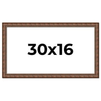 30x16 Dark Brown Bamboo Real Wood Picture Frame Width 1.5 inches | Interior Frame Depth 0.5 inches