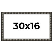30x16 Frame Black-Brown Medieval Solid Wood Picture Frame | 1.5 Inch Moulding Width | Gotham
