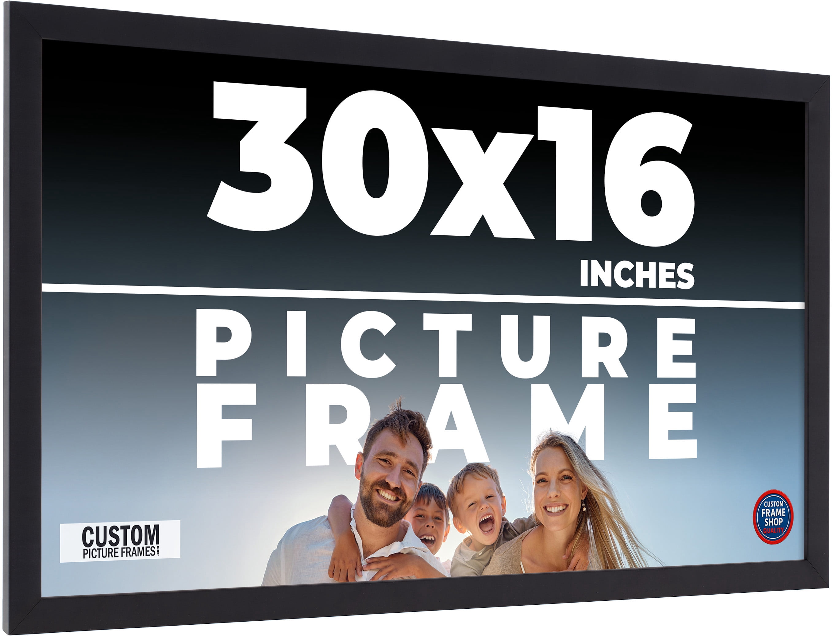 16x30 Inch Frame Example 30x16 Frame Black Real Wood Picture Frame Width 0.75 inches | Interior ...