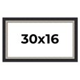 thumbnail image 1 of 30x16 Frame Black Real Wood Picture Frame Width 2.25 Inches | Interior Frame Depth 0.5 Inches |, 1 of 8