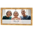 thumbnail image 1 of 30x16 Frame Gold Bamboo Solid Wood Picture Frame | 1 Inch Moulding Width | Interior Frame Depth, 1 of 8