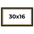 thumbnail image 1 of 30x16 Frame Gold Real Wood Picture Frame Width 2.25 Inches | Interior Frame Depth 0.5 Inches |, 1 of 8