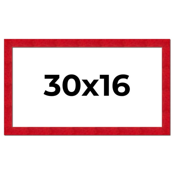 30x16 Frame Red Burl Solid Wood Picture Frame Width 1.75 Inches | Interior Frame Depth 0.5 Inches |