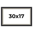 thumbnail image 1 of 30x17 Frame Black Real Wood Picture Frame Width 2.25 Inches | Interior Frame Depth 0.5 Inches |, 1 of 8