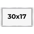 thumbnail image 1 of 30x17 Frame Silver Whitewashed Wood Grain Solid Wood Shadow Box | 0.75 Inch Moulding Width | 0.75, 1 of 8