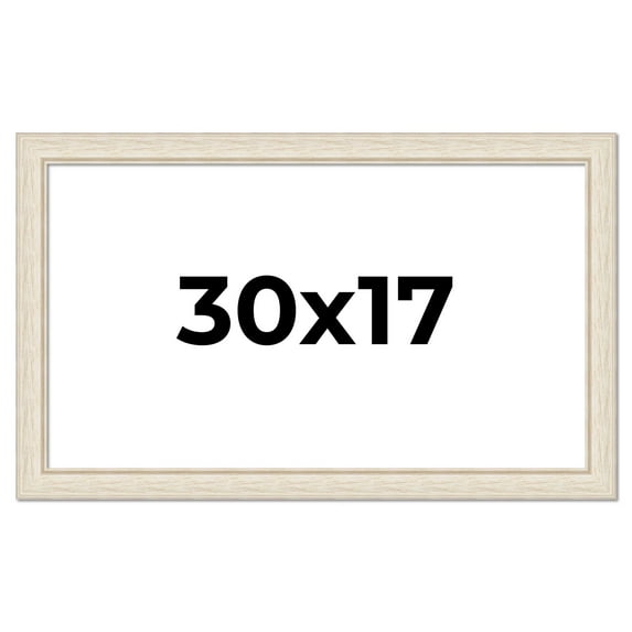 30x17 Frame White Real Wood Picture Frame Width 1.75 inches | Interior Frame Depth 0.5 inches |