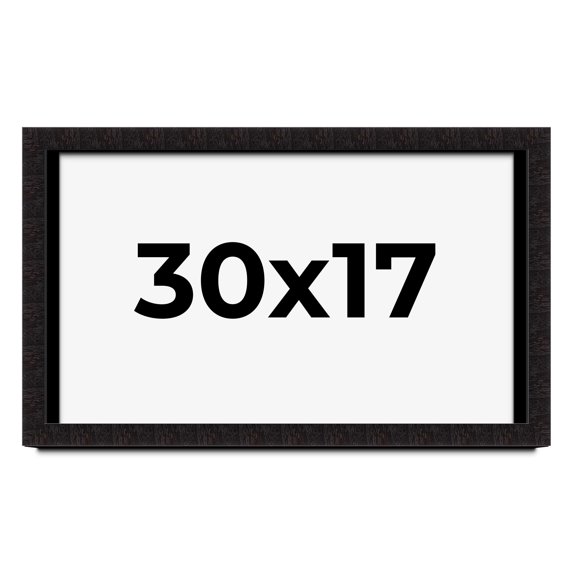 30x17 Shadow Box Black Solid Wood Display Picture Frame | 1 Inch Rabbet Depth | | 1.375 Inch