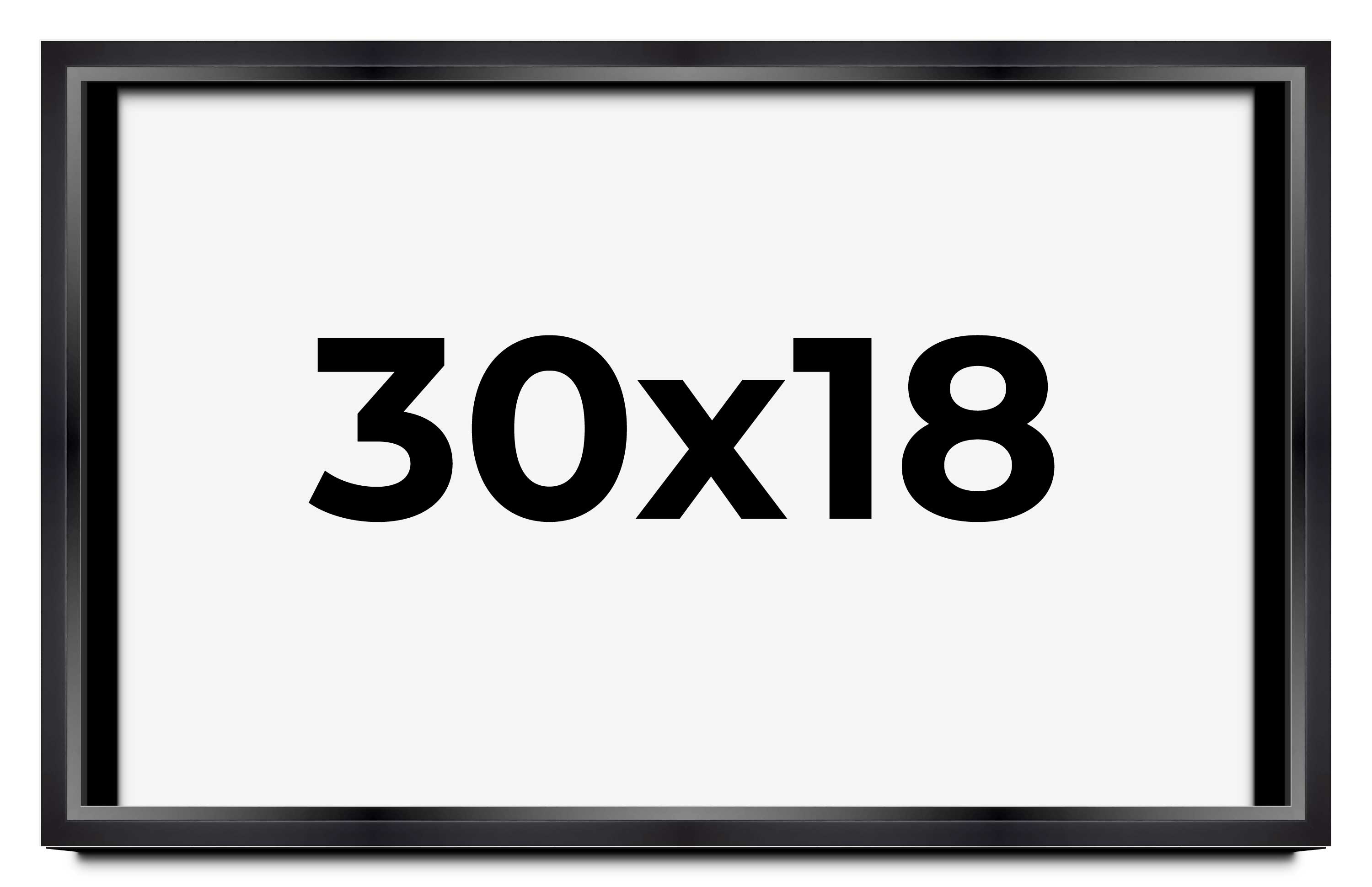 30x18 Black Shadowbox Frame - Interior Size 30x18 by 1.5 Inches - Made ...