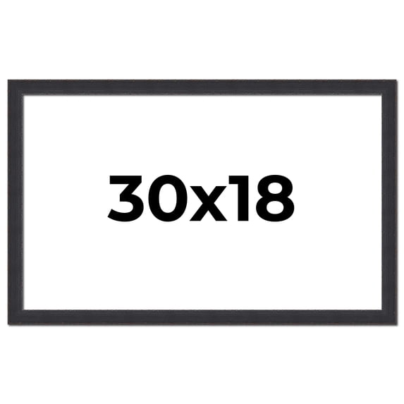 30x18 Frame Black Real Wood Picture Frame Width 1.25 Inches | Interior Frame Depth 0.5 Inches |