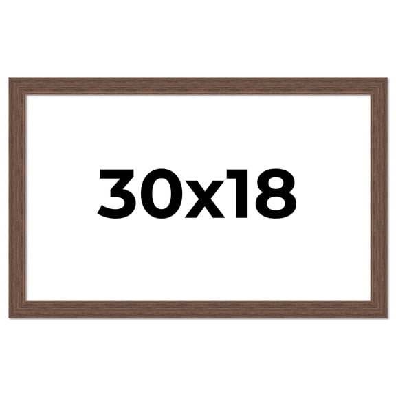 30x18 Frame Brown Distressed Barnwood Picture Frame | Rustic Farmhouse Photo Frame Includes UV