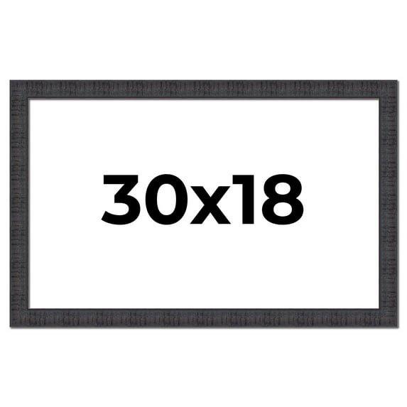 30x18 Frame Brown Rustic Solid Wood Picture Frame 1.5 Inches Wide | Interior Frame Depth 0.5 Inches