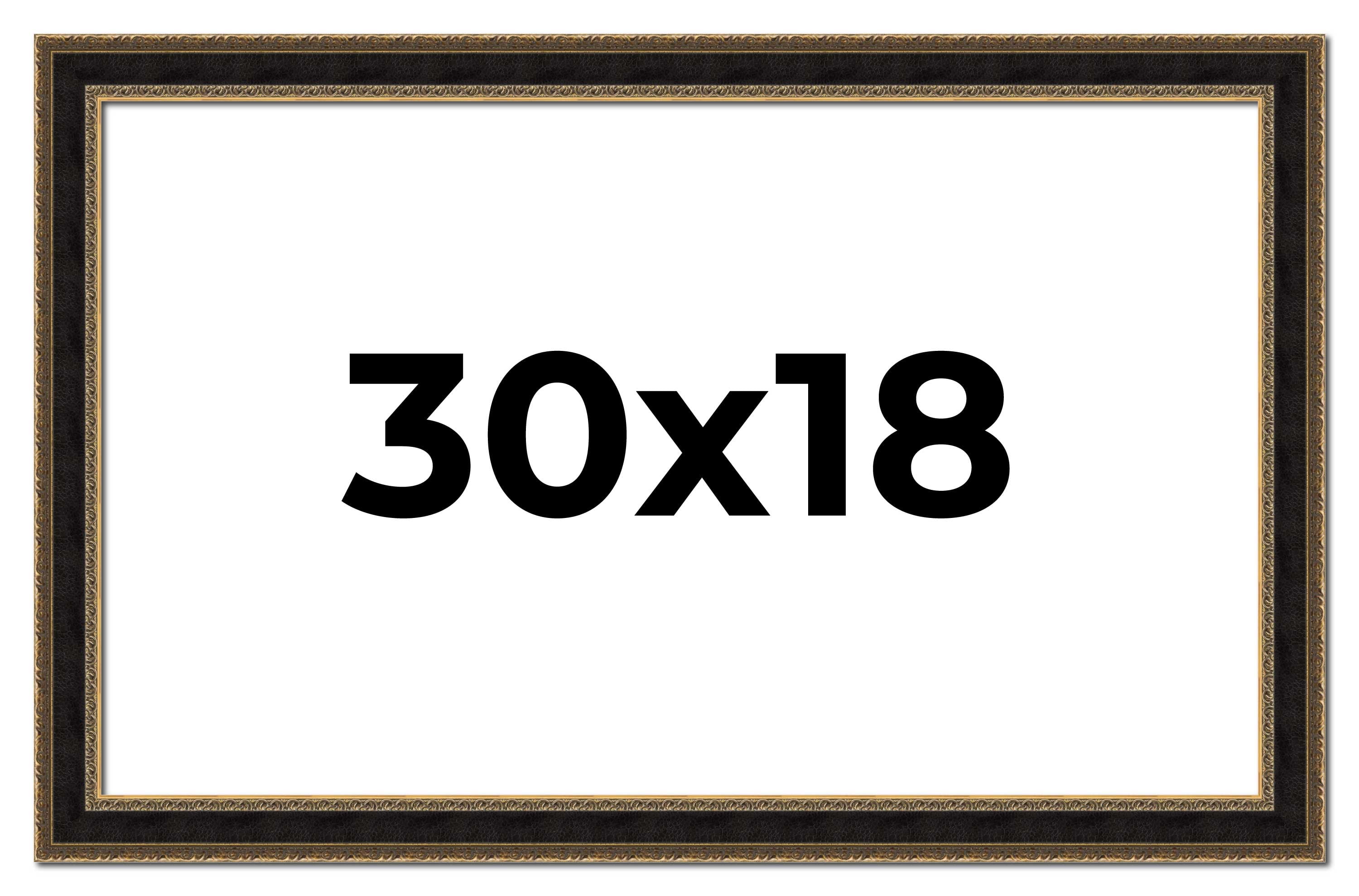 30x18 Frame Gold Antique Vintage Sold Wood Picture Frame | 1.75