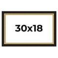 thumbnail image 1 of 30x18 Frame Gold Real Wood Picture Frame Width 2.25 Inches | Interior Frame Depth 0.5 Inches |, 1 of 8