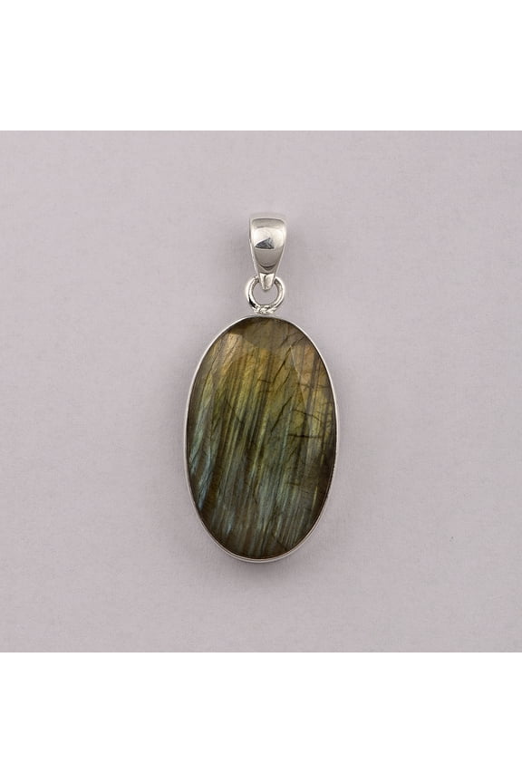 30x18 MM Oval Shape Labradorite 925 Sterling Silver Solitaire Valentines Day Gifts Pendant