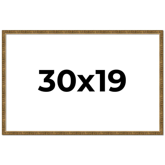 30x19 Frame Gold Picture Frame - Complete Modern Photo Frame Includes UV Acrylic Shatter Guard