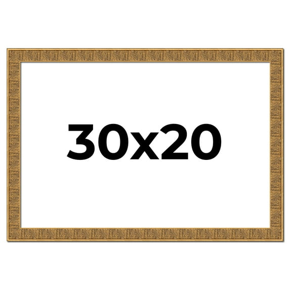30x20 Frame Black and Gold Distressed Solid Wood Sonoma Picture Frame | 1.625 Inch Moulding Width |