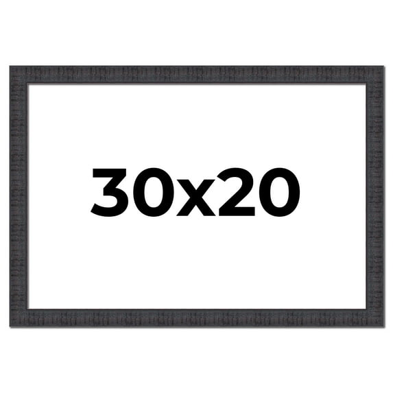 30x20 Frame Brown Rustic Solid Wood Picture Frame 1.5 Inches Wide | Interior Frame Depth 0.5 Inches