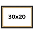thumbnail image 1 of 30x20 Frame Gold Real Wood Picture Frame Width 2.25 Inches | Interior Frame Depth 0.5 Inches |, 1 of 8