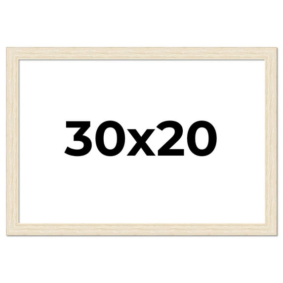 30x20 Frame White Real Wood Picture Frame Width 1.5 inches | Interior Frame Depth 0.5 inches | Barn