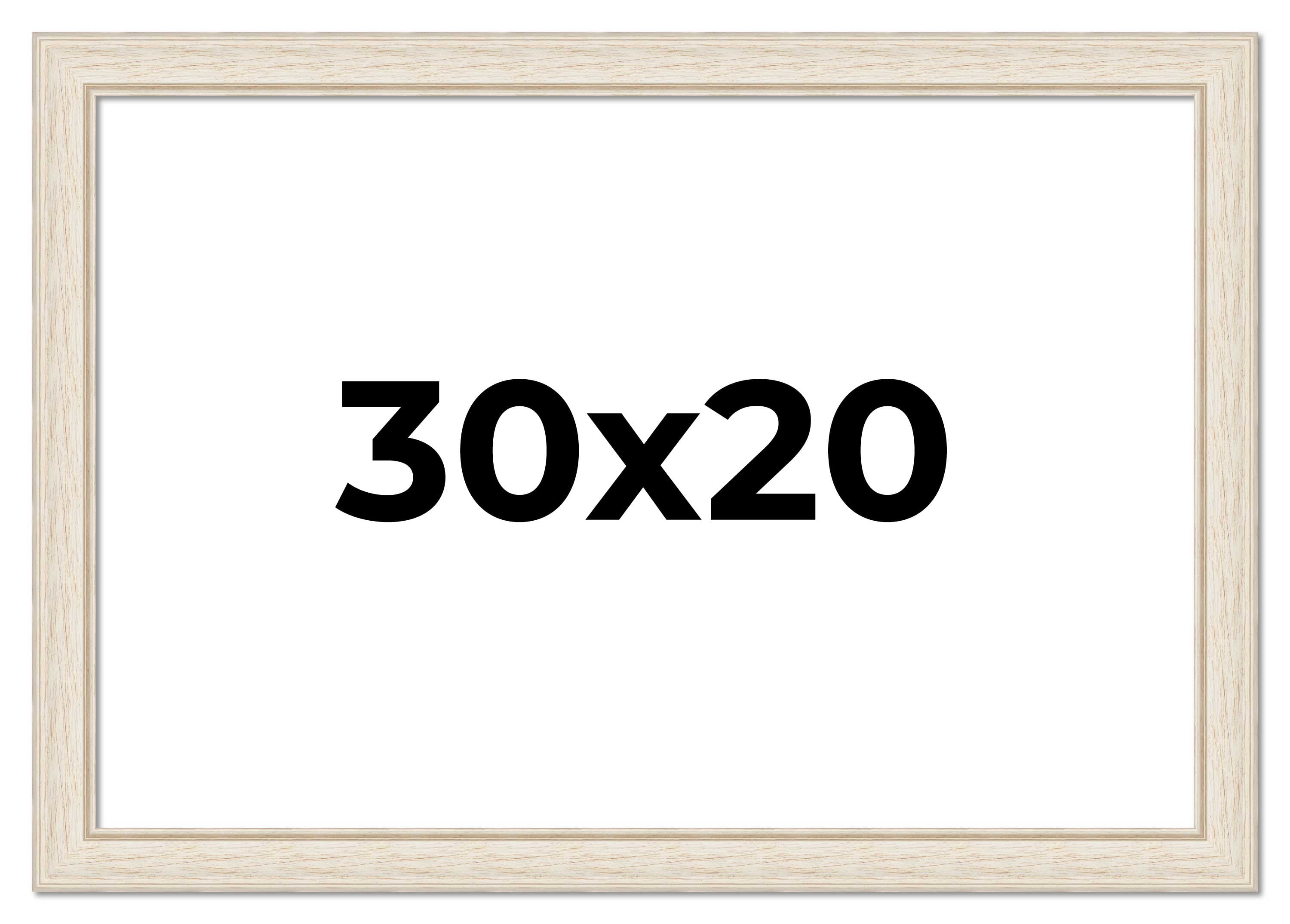 30x20 Frame White Real Wood Picture Frame Width 1.75 inches | Interior ...