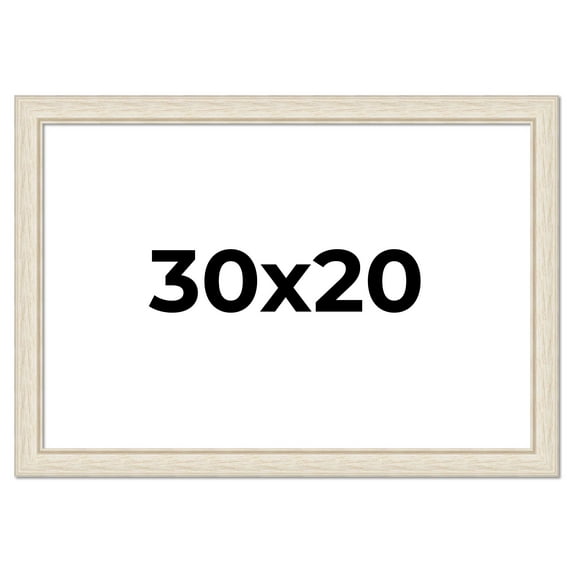 30x20 Frame White Real Wood Picture Frame Width 1.75 inches | Interior Frame Depth 0.5 inches |