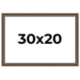 thumbnail image 1 of 30x20 Ornate Brown Real Wood Picture Frame Width 1.5 Inches | Interior Frame Depth 0.5 Inches |, 1 of 8
