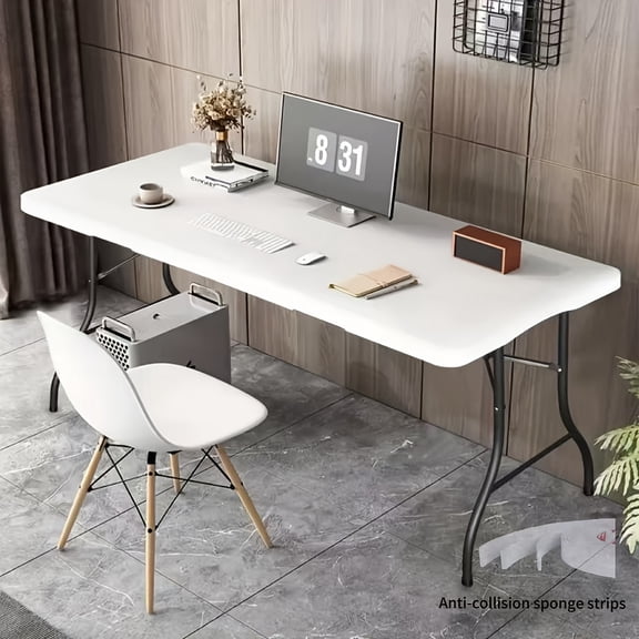 30x20in/4ft/6ft Multi-Size Folding Table - Heavy-Duty Plastic Portable Table with Handle & Anti-Collision Sponge Strips for Indoor/Outdoor