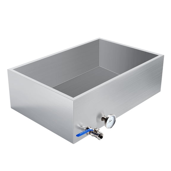 30x20x9.5 Inch Maple Syrup Evaporator Pan, 304 Stainless Steel with 1 Valve, Professional Grade for Efficient Home Syrup Boiling