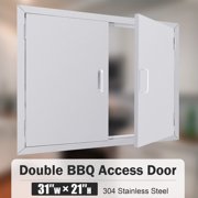 30x21 Double Kitchen Cabinet Door Stainless Steel Access Door for Outdoor Grills