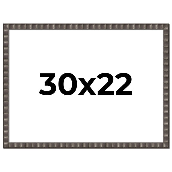30x22 Frame Black Brown Chestnut Mosaic Solid Wood Picture Frame | 1.125 Inch Moulding Width |