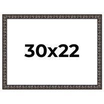 30x22 Frame Black-Brown Medieval Solid Wood Picture Frame | 1.5 Inch Moulding Width | Gotham