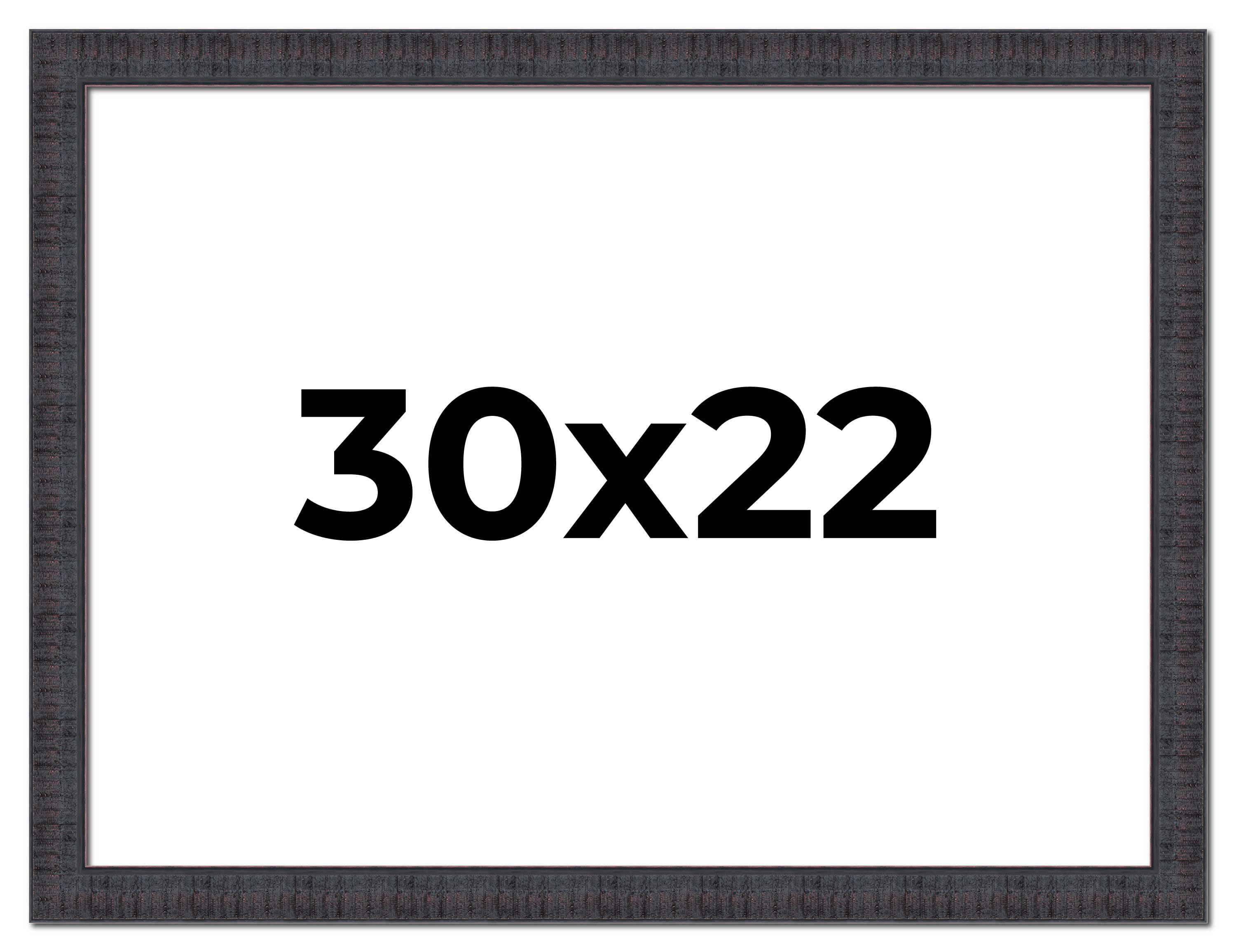 30x22 Frame Brown Rustic Solid Wood Picture Frame 1.5 Inches Wide ...