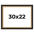 thumbnail image 1 of 30x22 Frame Gold Real Wood Picture Frame Width 2.25 Inches | Interior Frame Depth 0.5 Inches |, 1 of 8