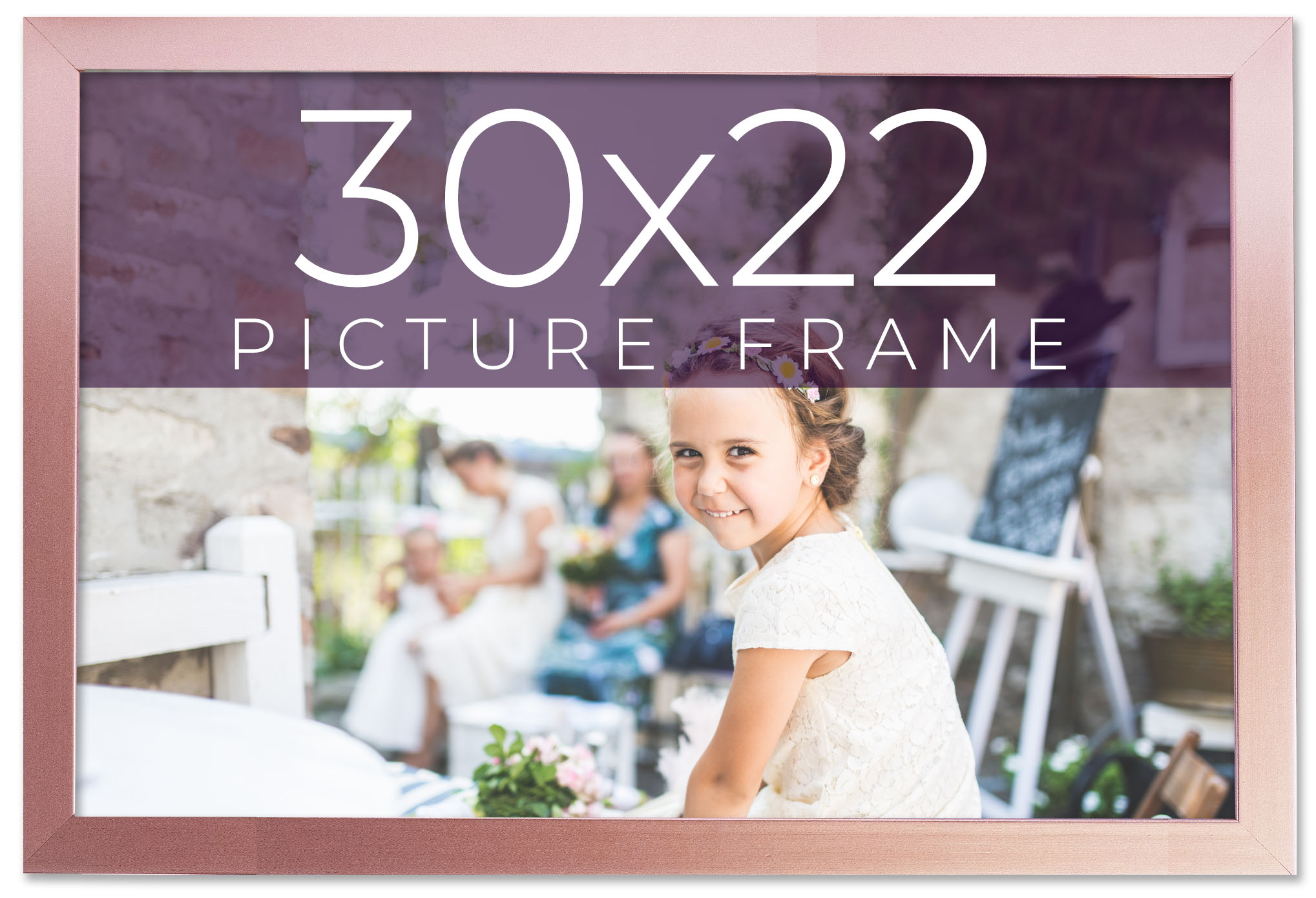 30x22 Frame Pink Real Wood Picture Frame Width 0.75 inches | Interior ...