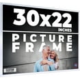 thumbnail image 1 of 30x22 Frame Silver Real Wood Picture Frame Width 0.75 inches | Interior Frame Depth 0.5 inches |, 1 of 8